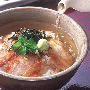 Sea bream and rice with dashi